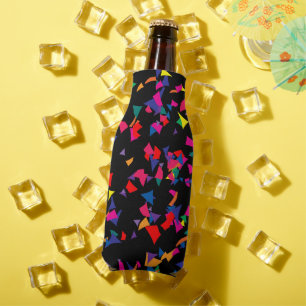 Rafraichisseur De Bouteilles Confetti en chute - Couleurs arc-en-ciel sur noir