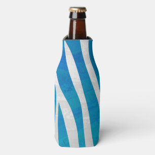 Rafraichisseur De Bouteilles Copie bleue et blanche de zèbre