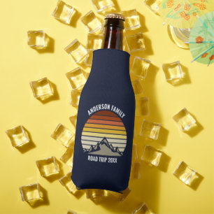 Rafraichisseur De Bouteilles Couleu bleu marine de montagne personnalisé