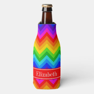 Rafraichisseur De Bouteilles Couleurs arc-en-ciel #2 LG Chevron Brt Nom rouge M