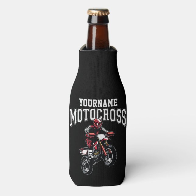 Rafraichisseur De Bouteilles Course Motocross Dirt Bike Rider personnalisée (Bottle Devant)