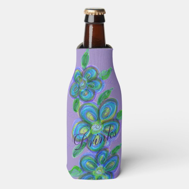Rafraichisseur De Bouteilles Couvercle de bouteille design violet élégant (Bottle Devant)