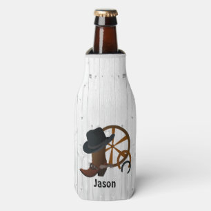 Rafraichisseur De Bouteilles Cowboy Rustic Personnalisé