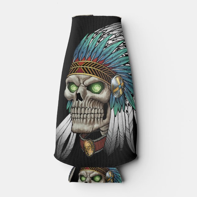 Rafraichisseur De Bouteilles Crâne gothique Tribal Amérindien (Devant)