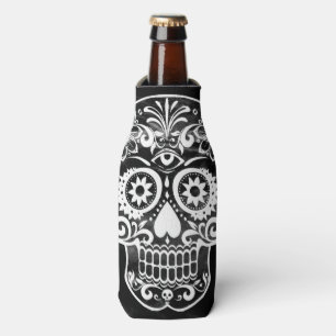 Rafraichisseur De Bouteilles Crâne, noir et blanc