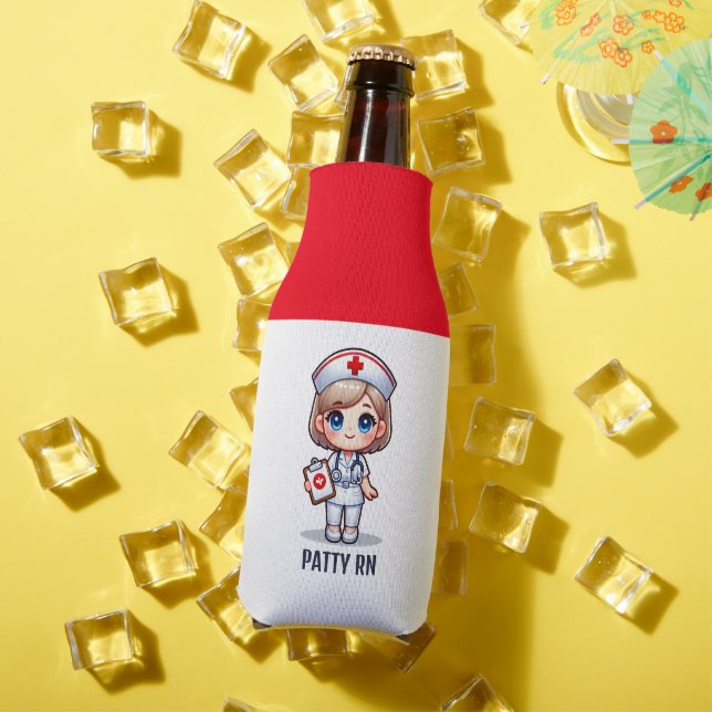 Rafraichisseur De Bouteilles Cute Manga Nurse avec cheveux blond bleu yeux Pers (Été in situ)