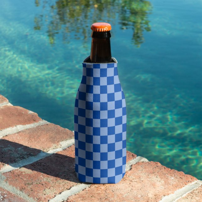 Rafraichisseur De Bouteilles Damier Bleu de Cobalt (Piscine in situ)