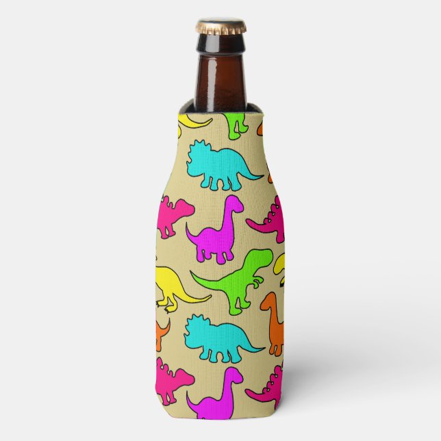 Rafraichisseur De Bouteilles Dinosaures colorés (Bottle Devant)