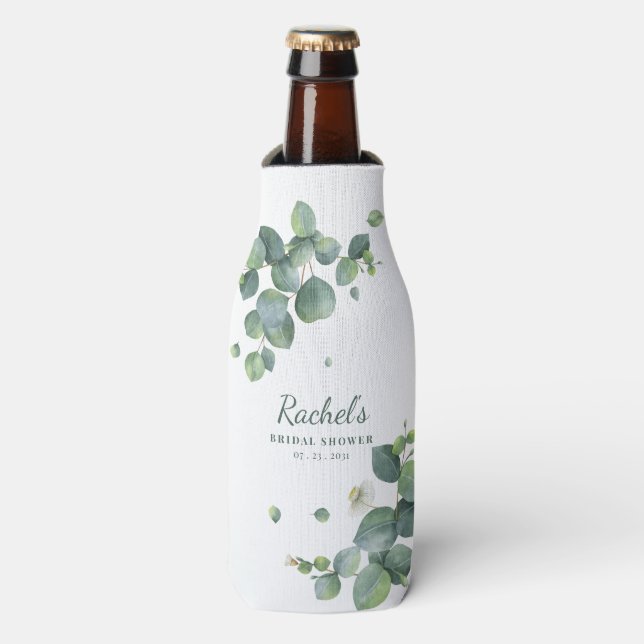 Rafraichisseur De Bouteilles Douce Fête de Fiançailles Eucalyptus Floral Person (Bottle Devant)