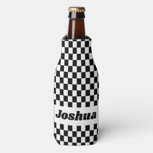Rafraichisseur De Bouteilles Drapeau à damier noir et blanc