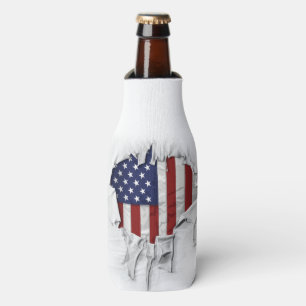 Rafraichisseur De Bouteilles Drapeau américain déchiré, déchiré et déchir