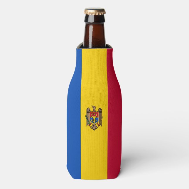 Rafraichisseur De Bouteilles Drapeau de la Moldavie (Bottle Devant)