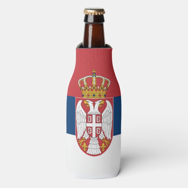 Rafraichisseur De Bouteilles Drapeau de la Serbie (Bottle Devant)