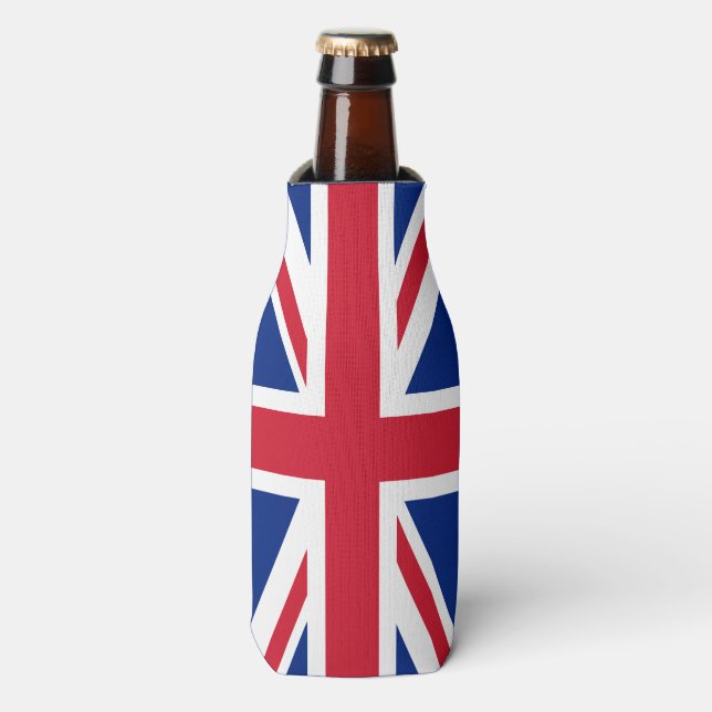 Rafraichisseur De Bouteilles Drapeau du Royaume-Uni personnalisé (Bottle Devant)