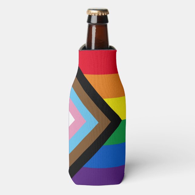 Rafraichisseur De Bouteilles drapeau gay pride Lgbtq arc-en-ciel inclus (Bottle Devant)