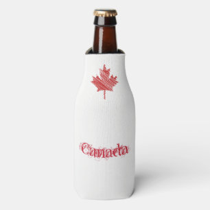 Rafraichisseur De Bouteilles Drapeau rouge et blanc de feuille d'érable de jou