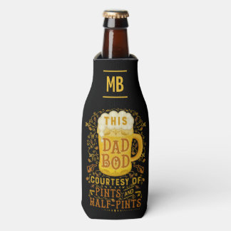 Rafraichisseur De Bouteilles Drôle Papa Bod Beer Pints Fête des pères Monogramm