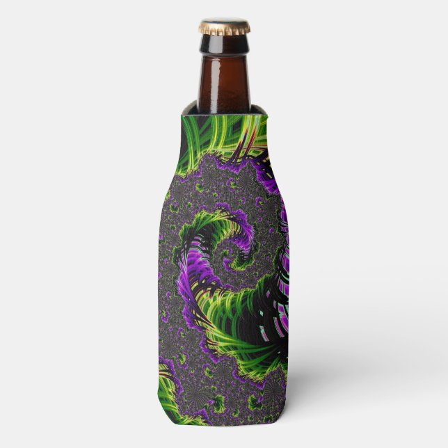 Rafraichisseur De Bouteilles Eclectique Psychédélique Spirale Fractale Art Abst (Bottle Devant)