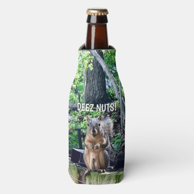 Rafraichisseur De Bouteilles Écureuil drôle Deez Nuts Humour inapproprié (Bottle Devant)
