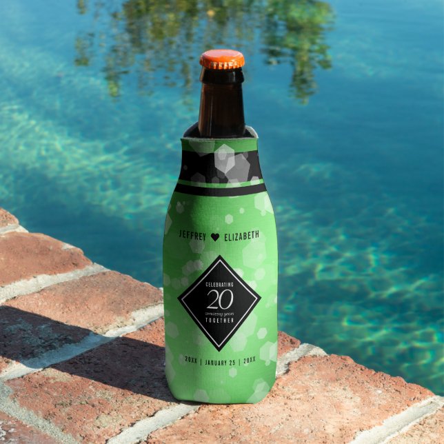 Rafraichisseur De Bouteilles Élégant 20e anniversaire de Mariage d'émeraude (Piscine in situ)