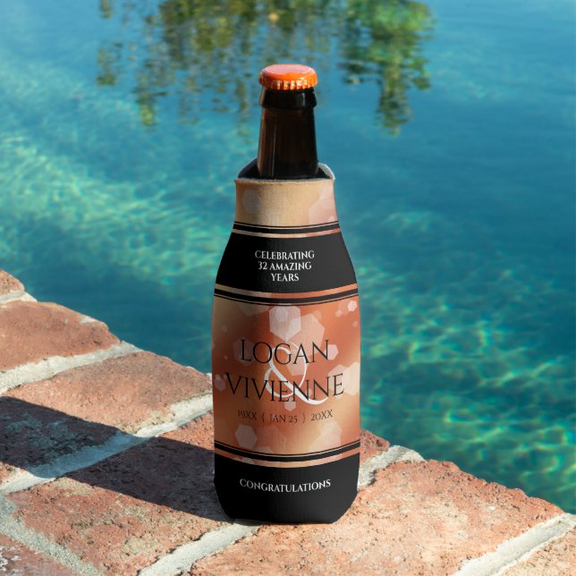 Rafraichisseur De Bouteilles Élégant 8ème 32ème anniversaire de Mariage de bron (Piscine in situ)