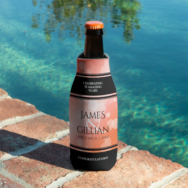 Rafraichisseur De Bouteilles Elégante 35ème anniversaire de Mariage de corail (Piscine in situ)