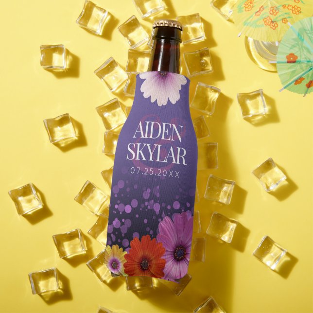 Rafraichisseur De Bouteilles Élégantes marguerites avec Mariage à Parties scint (Été in situ)