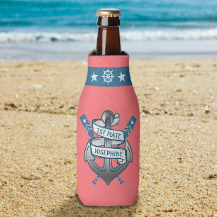 Rafraichisseur De Bouteilles ęr Coutume de corail du rose d'avirons nautique