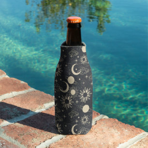 Rafraichisseur De Bouteilles espace céleste soleil lune galaxie planète beige