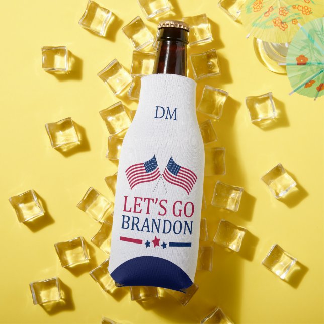 Rafraichisseur De Bouteilles États-Unis Drapeaux Allons Brandon Monogramme (Été in situ)