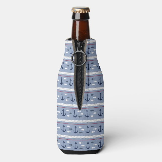 Rafraichisseur De Bouteilles Été bleu nautique (Bouteille Dos)
