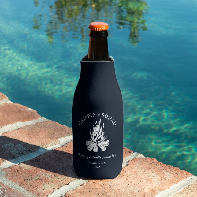 Rafraichisseur De Bouteilles Family Vacation Campfire Camping Trip Custom (Piscine in situ)