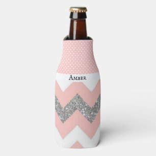 Rafraichisseur De Bouteilles Faux Parties scintillant Chevron et Pois