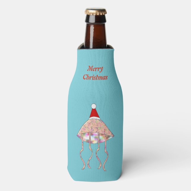 Rafraichisseur De Bouteilles Fête de Noël Jellyfish Custom (Bottle Devant)