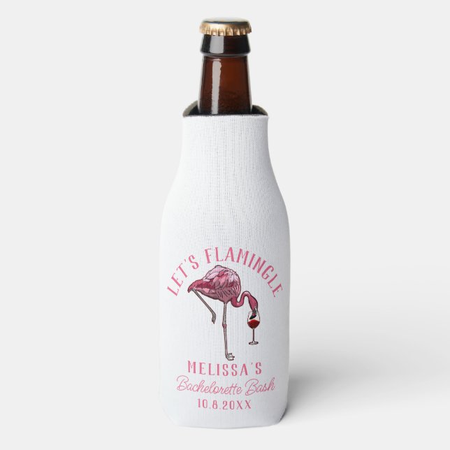Rafraichisseur De Bouteilles Flamingle Flamant rose Bachelorette Week-end (Bottle Devant)