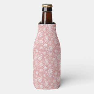 Rafraichisseur De Bouteilles Flammes de neige de Noël motif rose