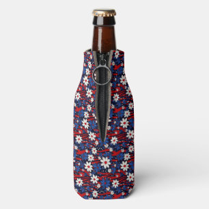 Rafraichisseur De Bouteilles Fleur patriotique - Étoiles, rayures et élégance f