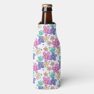 Rafraichisseur De Bouteilles fleurs arc-en-ciel colorées lumineuses abeilles bo
