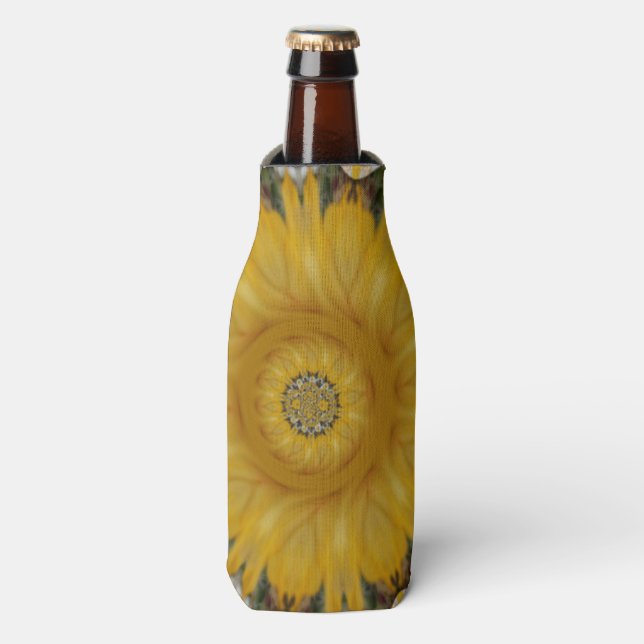 Rafraichisseur De Bouteilles Fleurs rayonnantes : Tournesol doré : Design écoch (Bottle Devant)