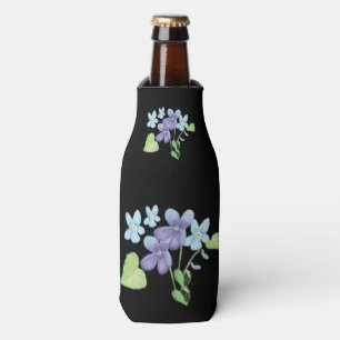 Rafraichisseur De Bouteilles Fleurs violettes sauvages Illustration noir