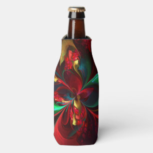 Rafraichisseur De Bouteilles Floral moderne Art Abstrait Rouge Vert Motif #11