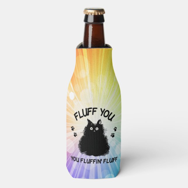 Rafraichisseur De Bouteilles Fluffin Vous Fluffin Fluff Kitty Chat (Bottle Devant)