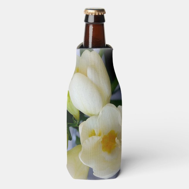 Rafraichisseur De Bouteilles freesia blanc jaune (Bottle Devant)