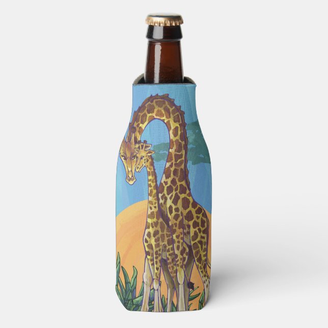 Rafraichisseur De Bouteilles Giraffe maman et bébé (Bottle Devant)