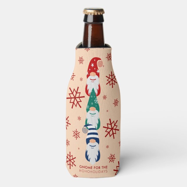 Rafraichisseur De Bouteilles Gnome de Noël Hygge pour les fêtes de neige (Bottle Devant)