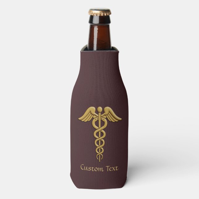 Rafraichisseur De Bouteilles Golden Double Snake Caduceus (Bottle Devant)