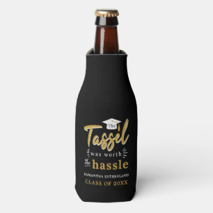 Rafraichisseur De Bouteilles Graduation 2024 Tassel A Été Worth Grad Party Noir