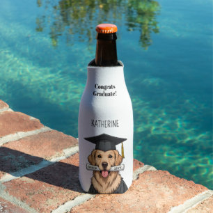Rafraichisseur De Bouteilles Graduation personnalisée mignon Golden Retriever C