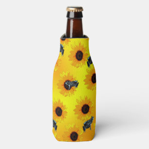 Rafraichisseur De Bouteilles Grenouilles Et Tournesols, Refroidisseur De Boutei