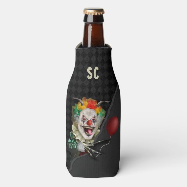 Rafraichisseur De Bouteilles Halloween Déplaisant Clown Scary Circus Monogramme (Bottle Devant)